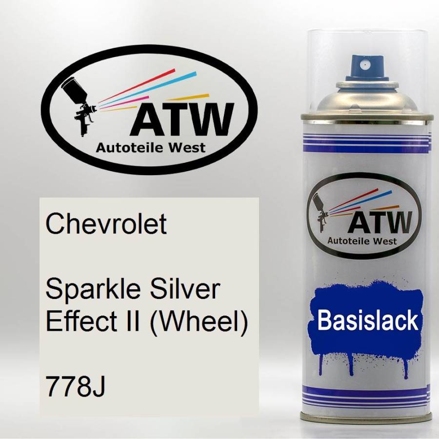Chevrolet, Sparkle Silver Effect II (Wheel), 778J: 400ml Sprühdose, von ATW Autoteile West.